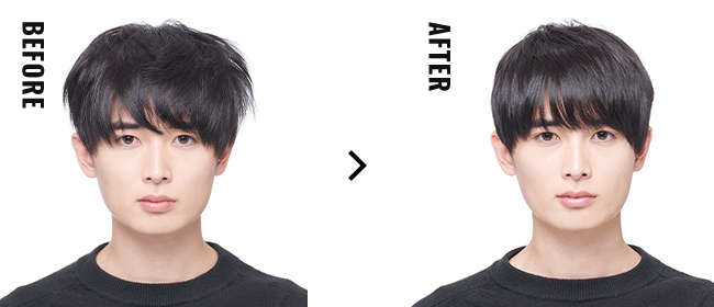 広がるサイドをボリュームダウンしたい before after