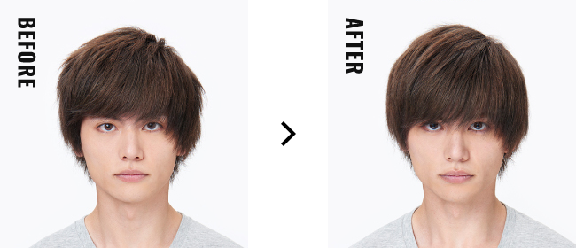 頭髮一留長就蓬起來! before after