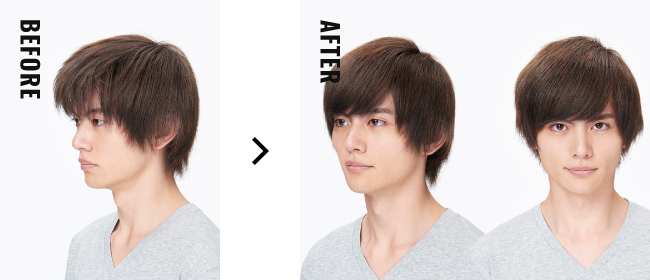瀏海會翹起來,怎麼撥都不順! before after