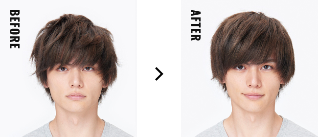 自然捲很難做造型! before after
